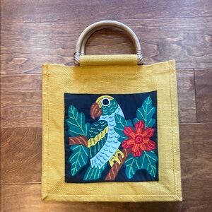 Vibrant Yellow and Green Tropical Tote Bag